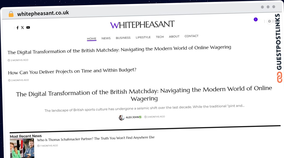 Publish Guest Post on whitepheasant.co.uk