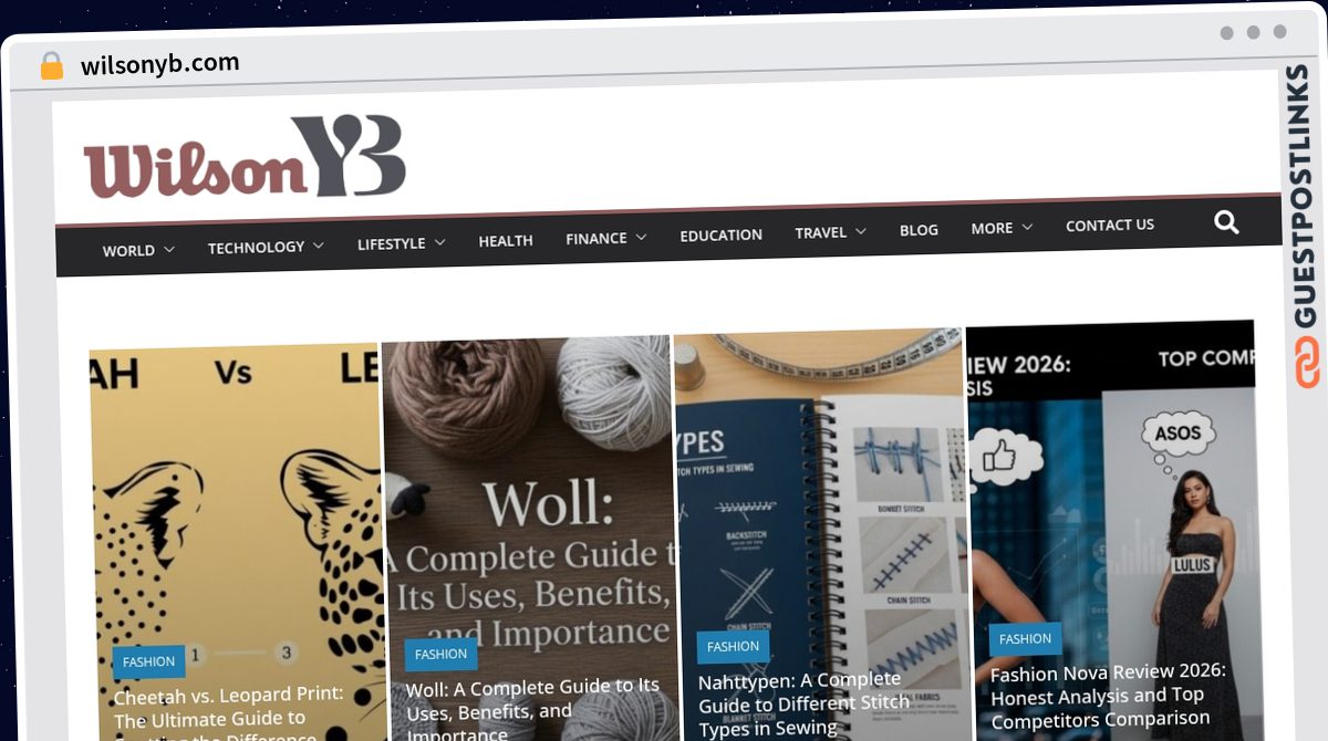 Publish Guest Post on wilsonyb.com