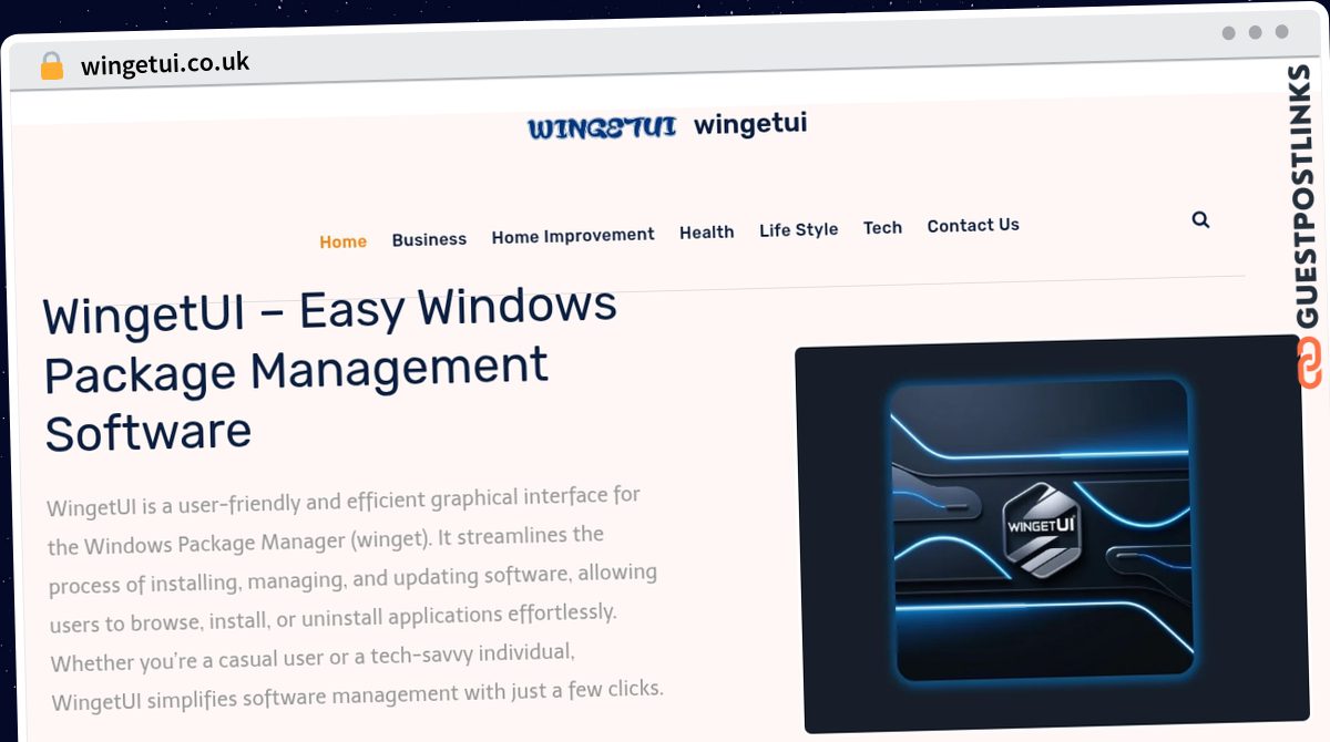 Publish Guest Post on wingetui.co.uk