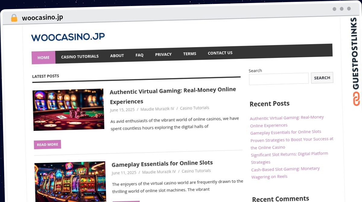 Publish Guest Post on woocasino.jp