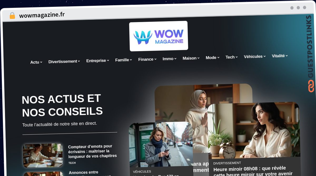 Publish Guest Post on wowmagazine.fr