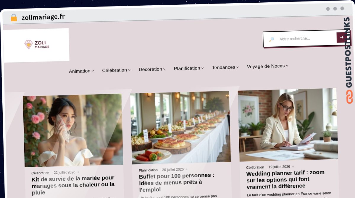 Publish Guest Post on zolimariage.fr