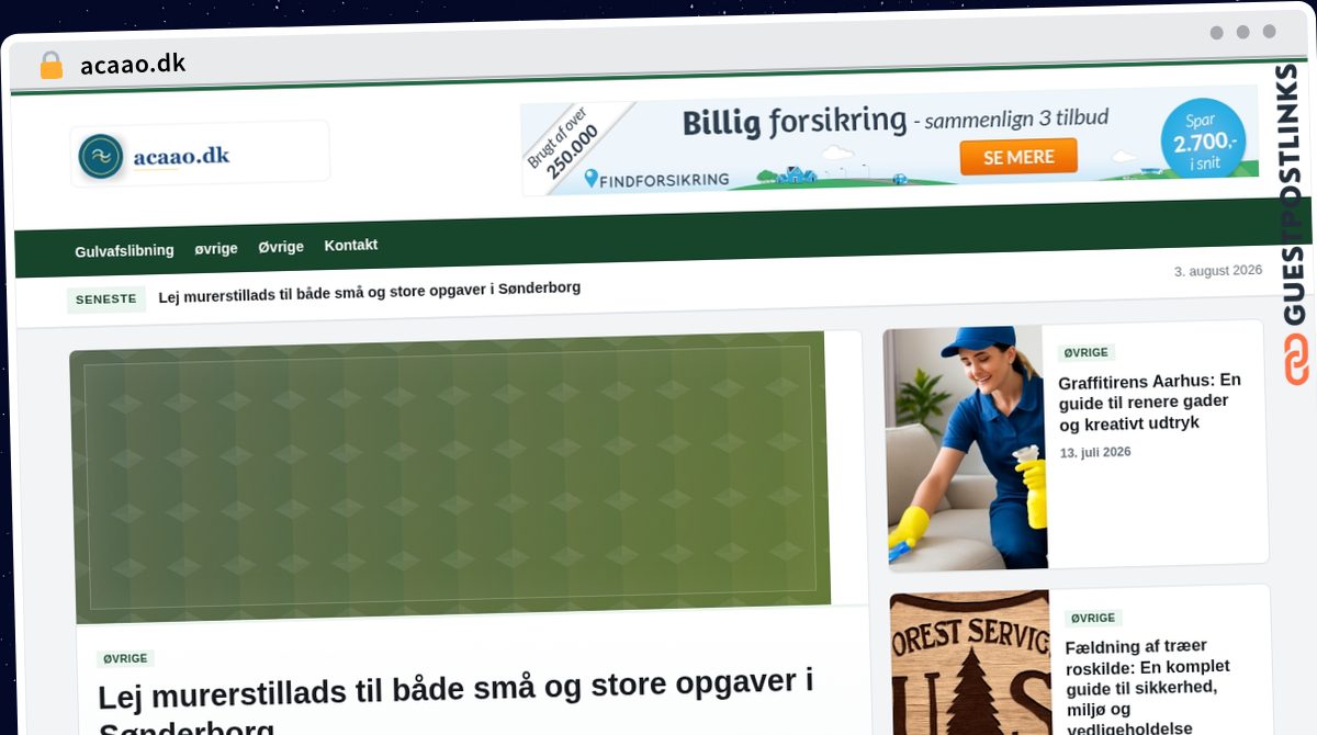 Publish Guest Post on acaao.dk