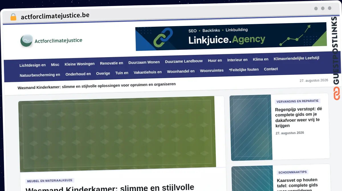 Publish Guest Post on actforclimatejustice.be