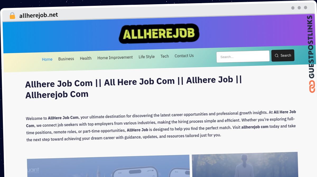 Publish Guest Post on allherejob.net