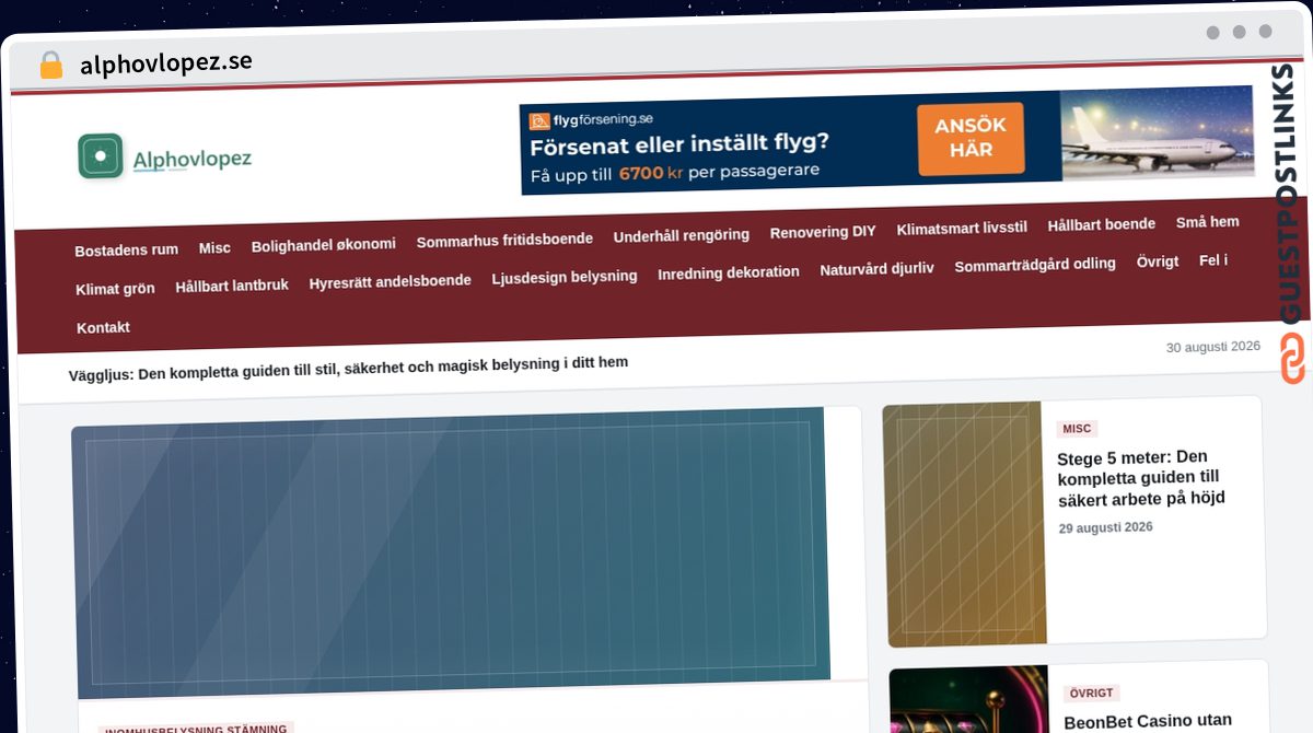 Publish Guest Post on alphovlopez.se