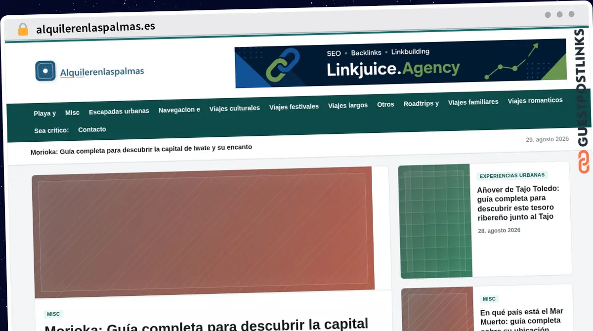 Publish Guest Post on alquilerenlaspalmas.es