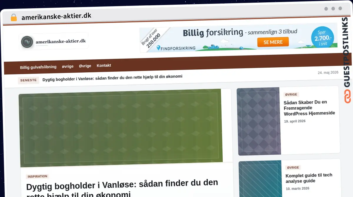 Publish Guest Post on amerikanske-aktier.dk