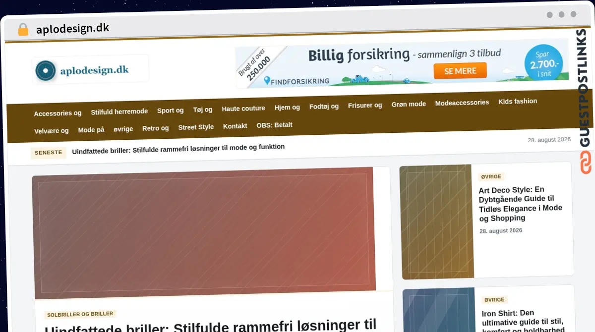Publish Guest Post on aplodesign.dk