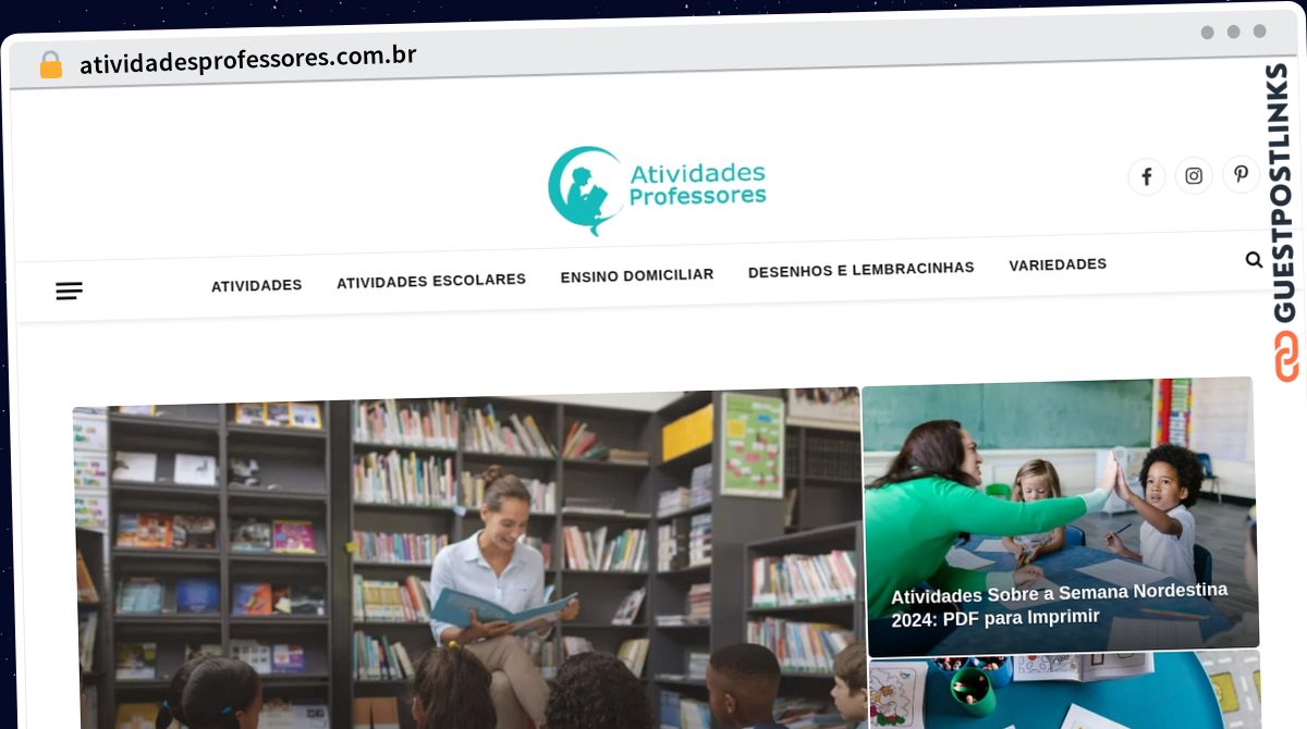 Publish Guest Post on atividadesprofessores.com.br