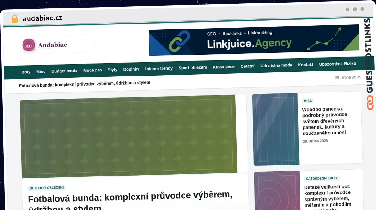 Publish Guest Post on audabiac.cz