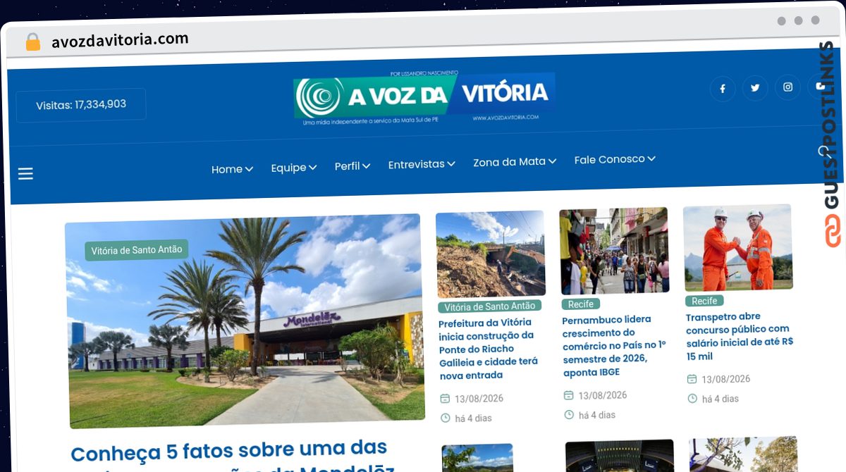 Publish Guest Post on avozdavitoria.com