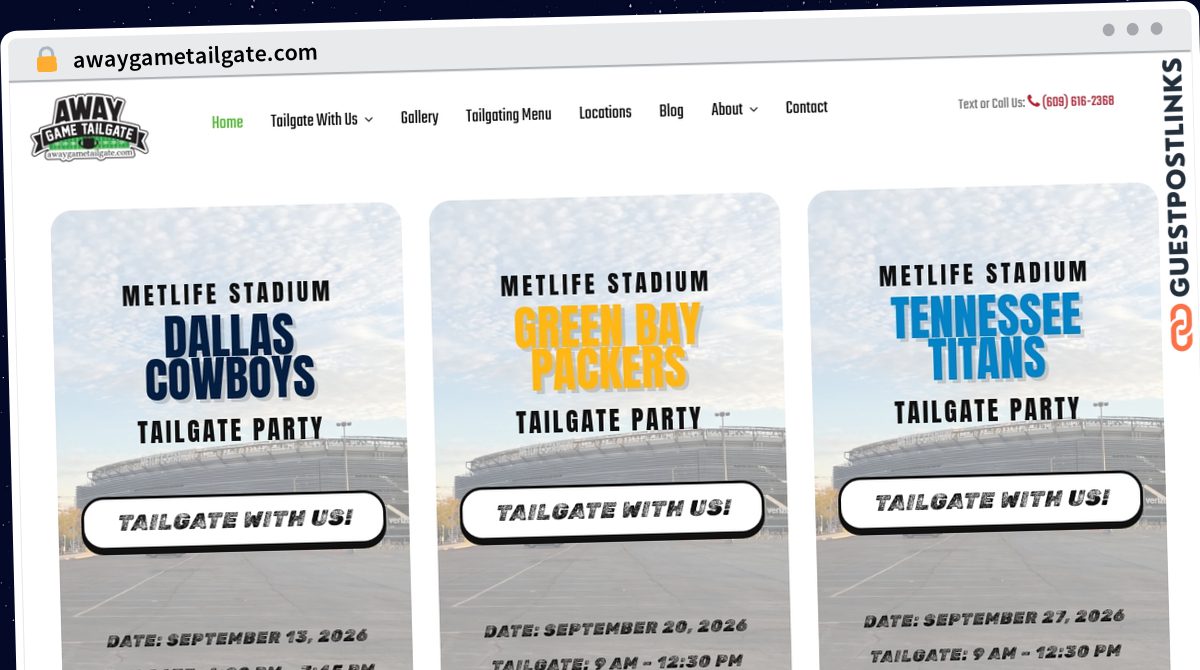 Publish Guest Post on awaygametailgate.com