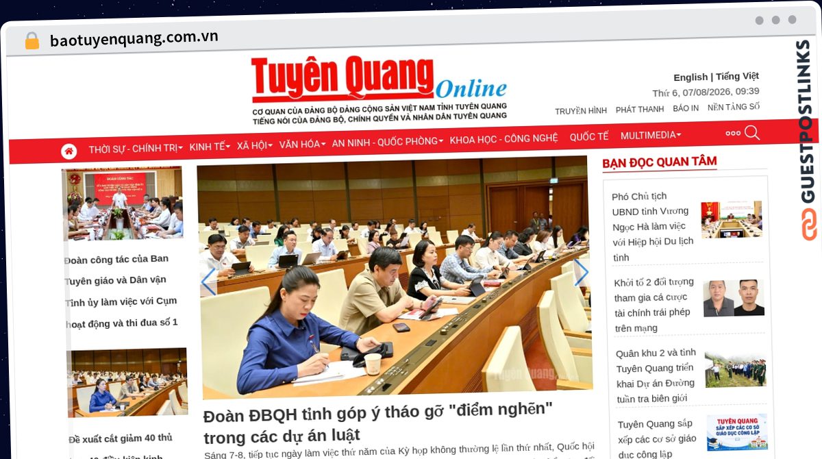 Publish Guest Post on baotuyenquang.com.vn