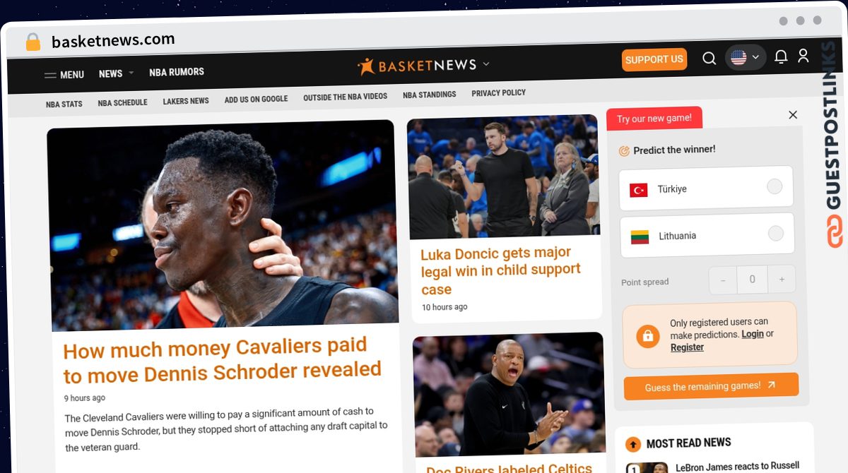 Publish Guest Post on basketnews.com