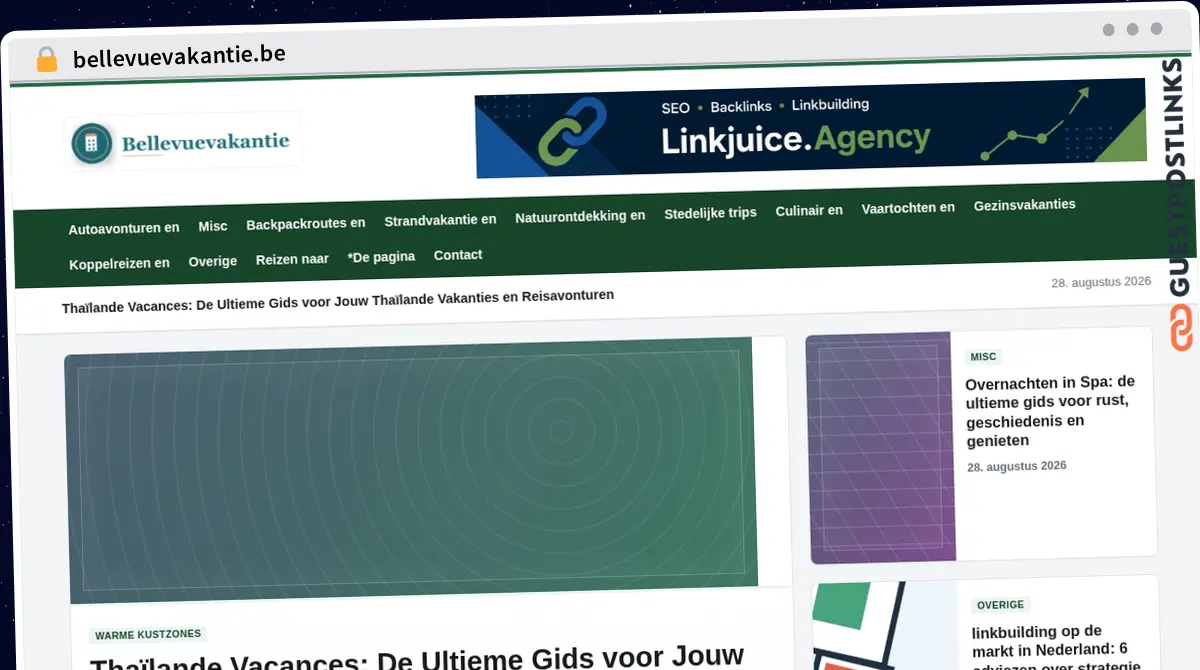 Publish Guest Post on bellevuevakantie.be