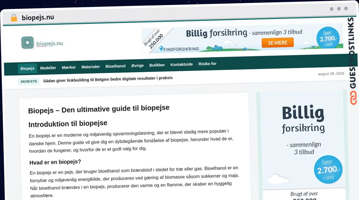 Publish Guest Post on biopejs.nu