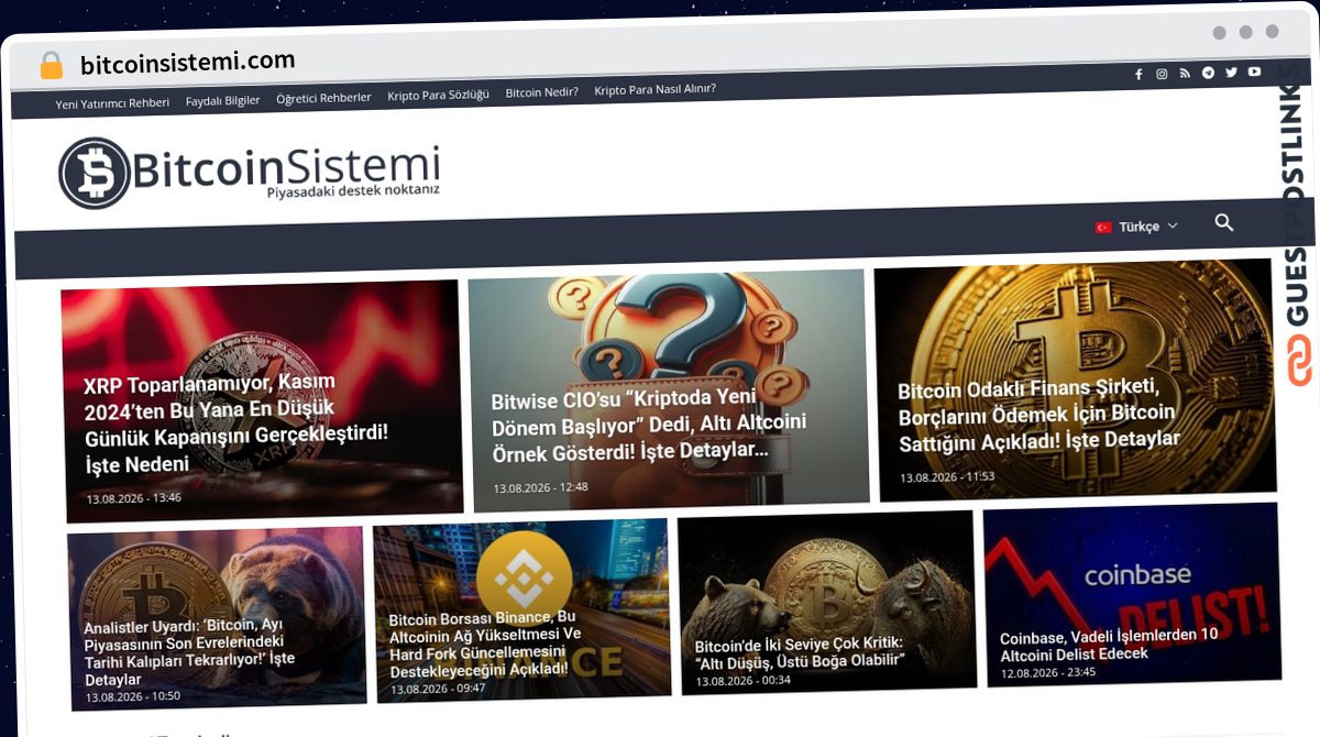 Publish Guest Post on bitcoinsistemi.com
