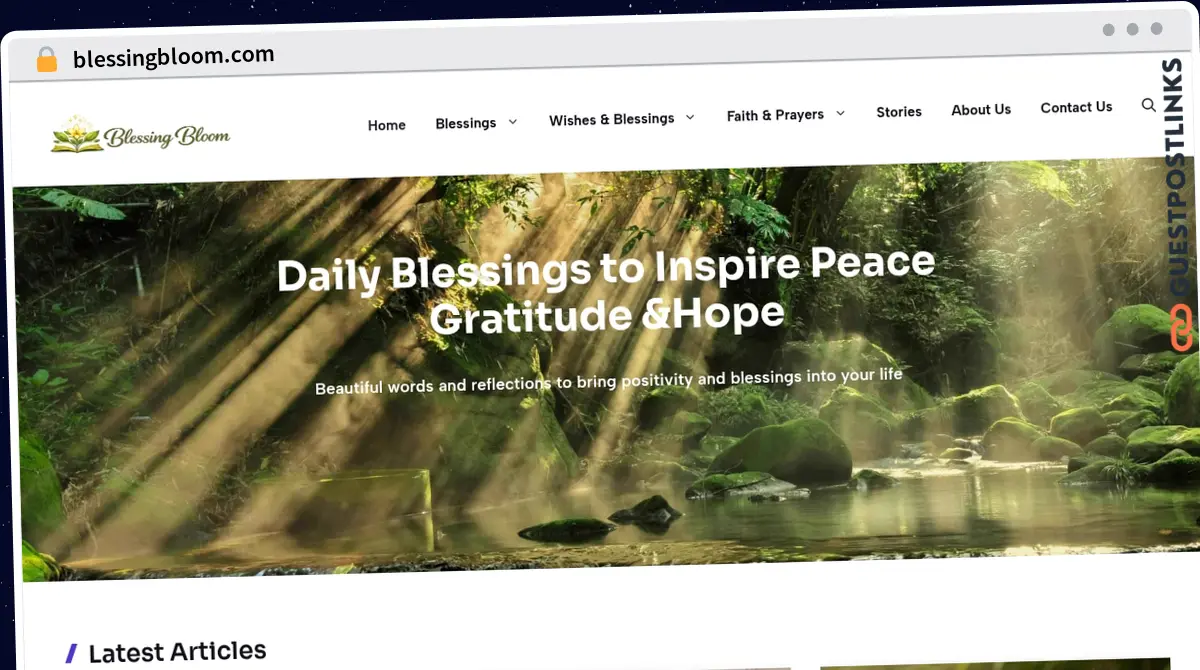 Publish Guest Post on blessingbloom.com