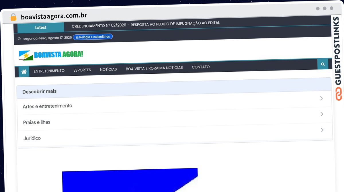 Publish Guest Post on boavistaagora.com.br