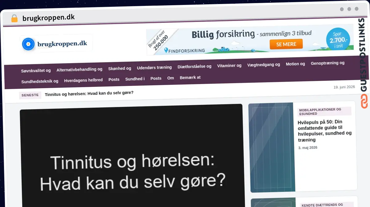 Publish Guest Post on brugkroppen.dk