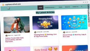 Publish Guest Post on captioncrafted.com