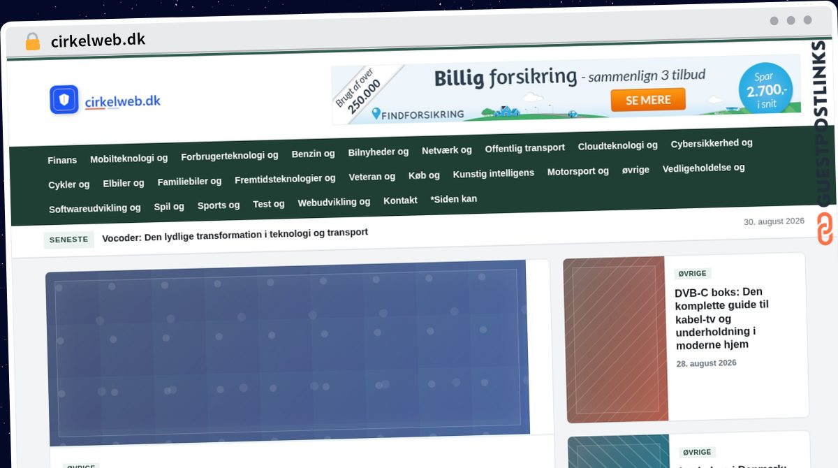 Publish Guest Post on cirkelweb.dk