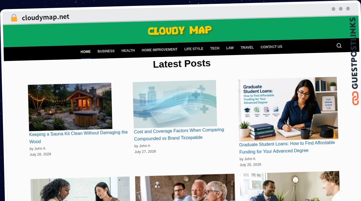 Publish Guest Post on cloudymap.net