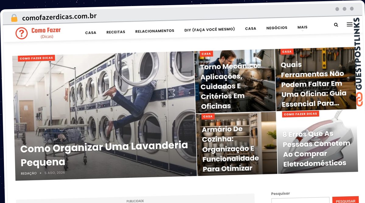 Publish Guest Post on comofazerdicas.com.br