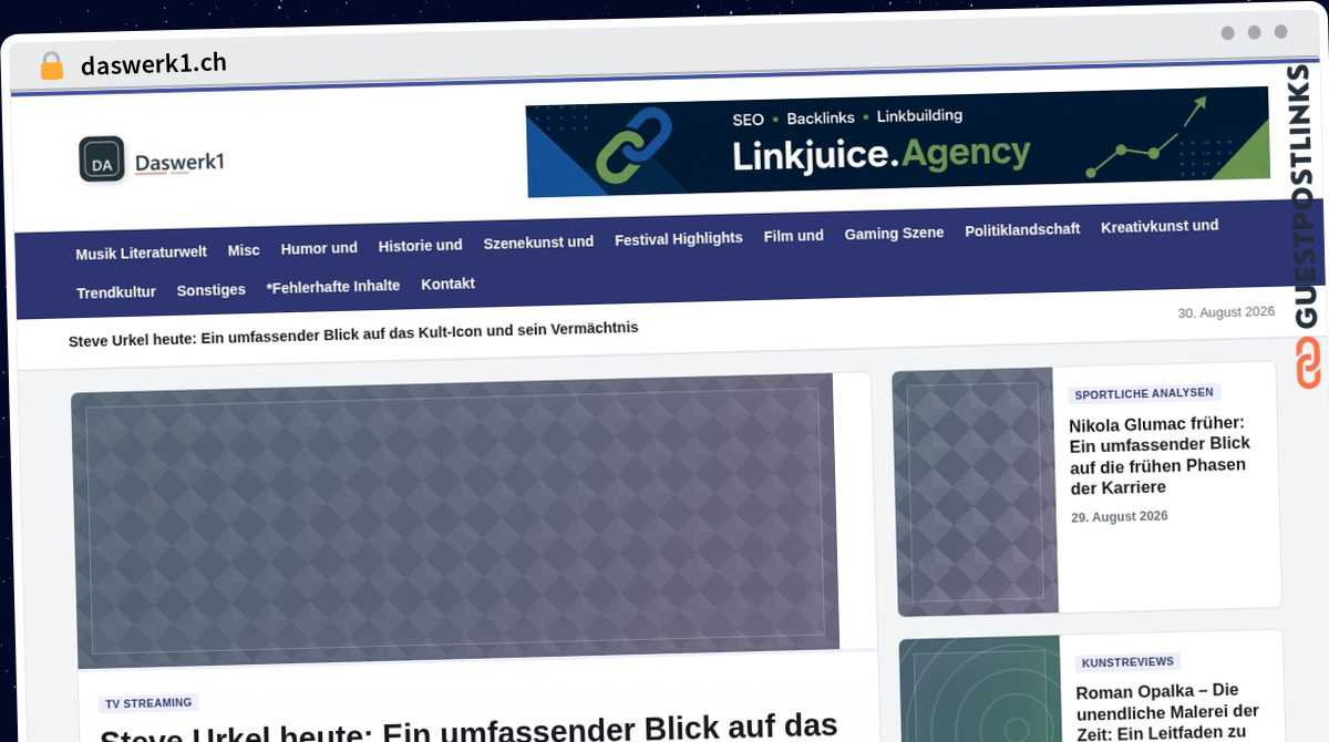 Publish Guest Post on daswerk1.ch
