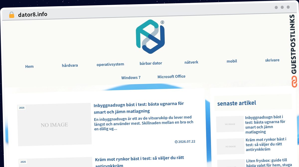 Publish Guest Post on dator8.info