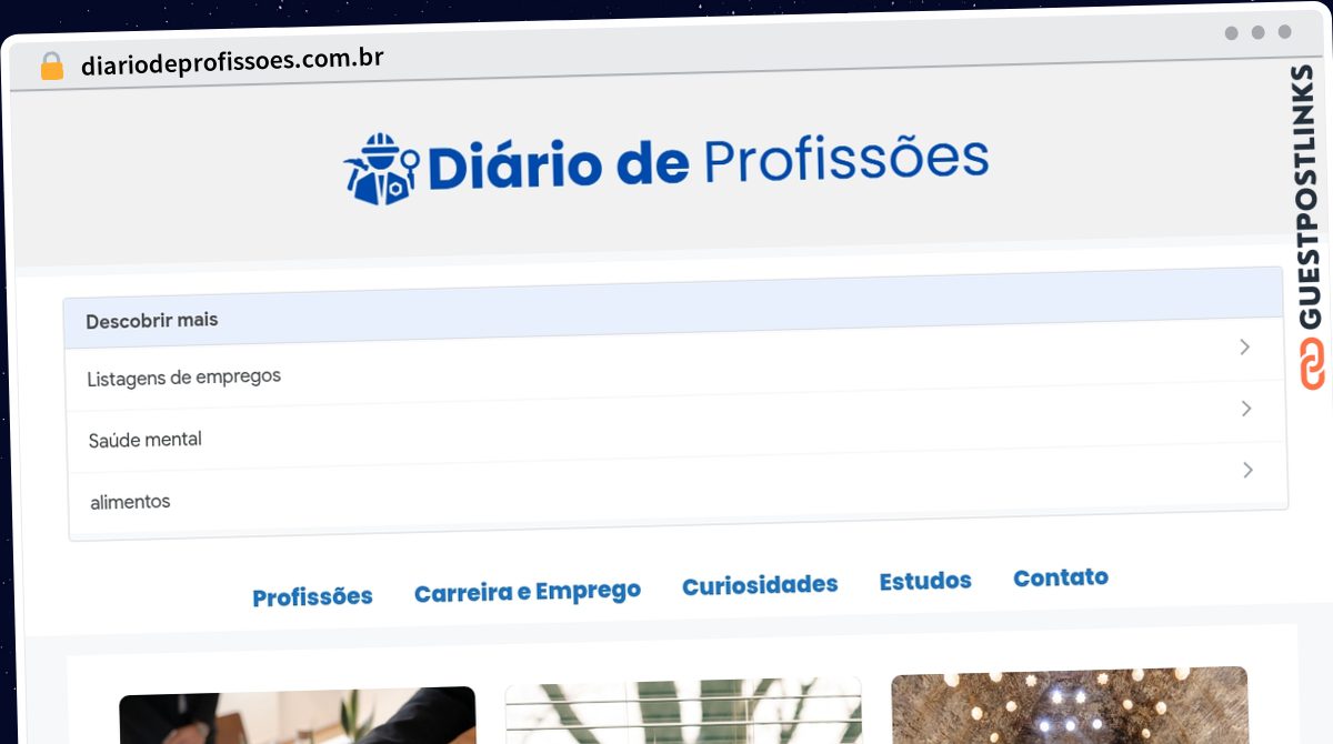 Publish Guest Post on diariodeprofissoes.com.br