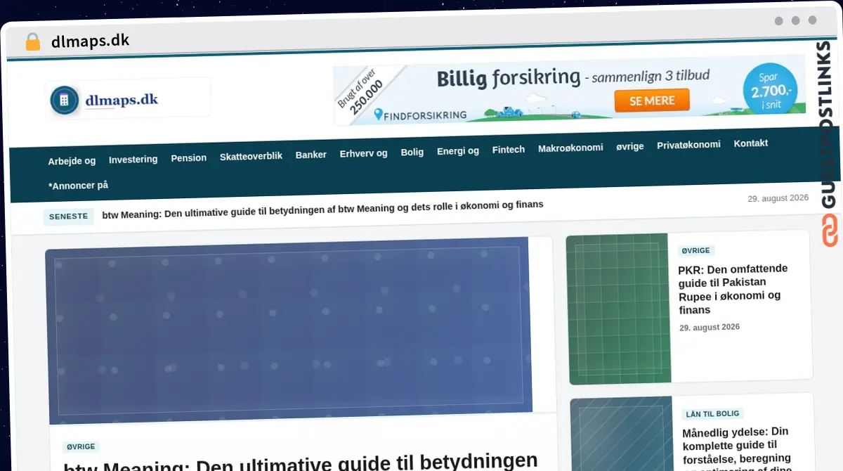 Publish Guest Post on dlmaps.dk