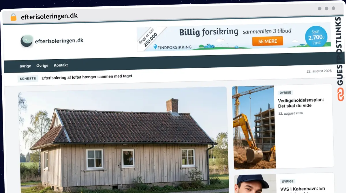Publish Guest Post on efterisoleringen.dk