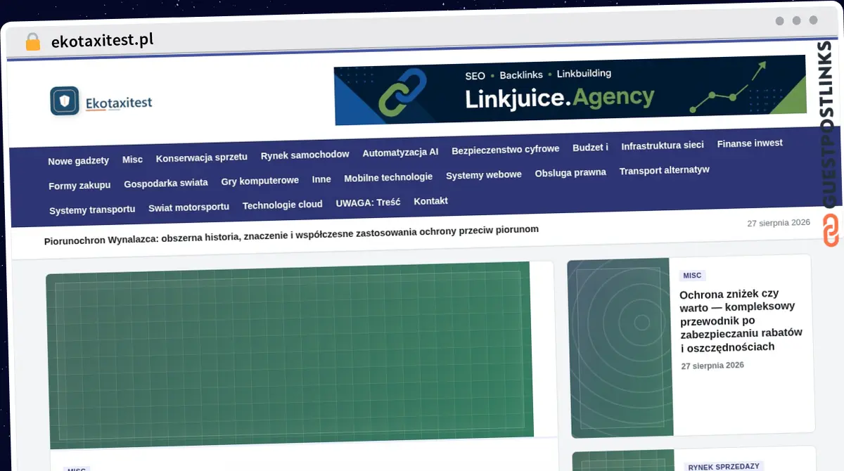 Publish Guest Post on ekotaxitest.pl