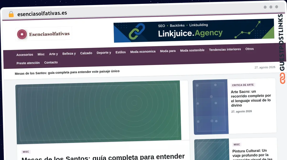 Publish Guest Post on esenciasolfativas.es