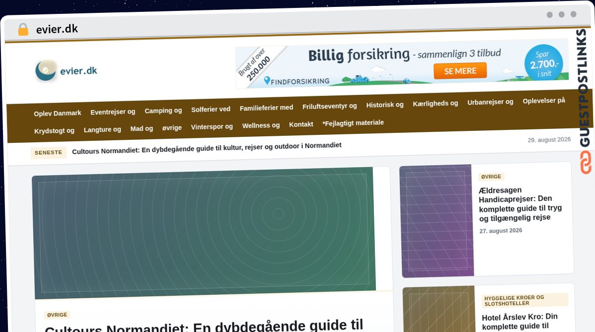 Publish Guest Post on evier.dk