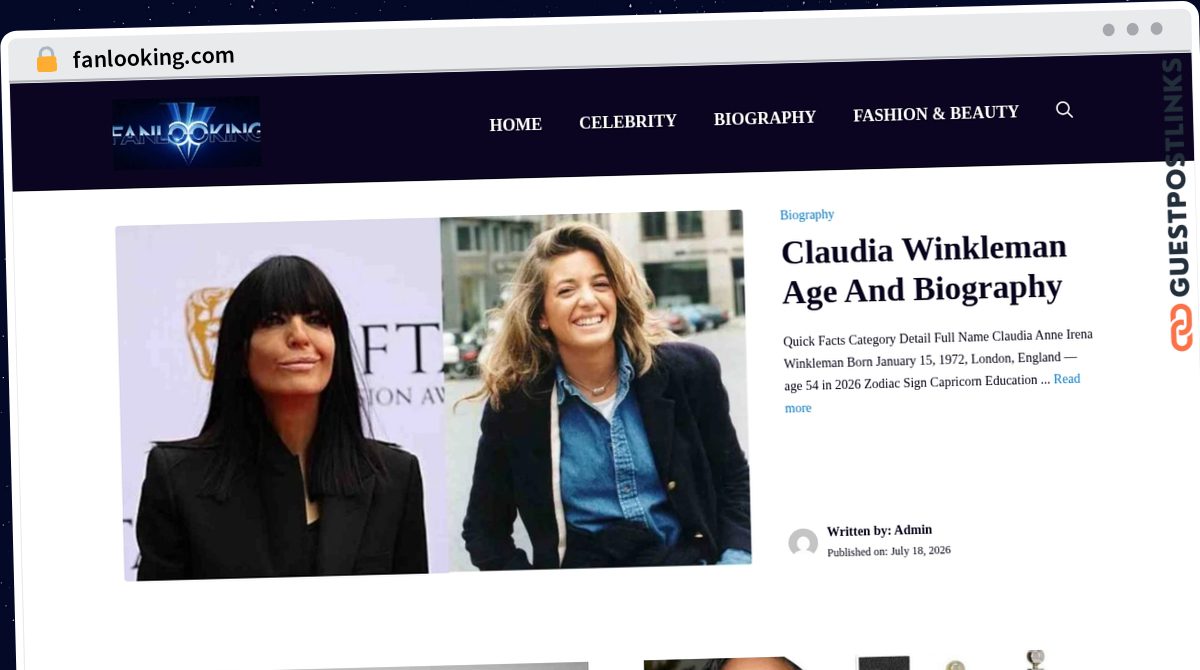 Publish Guest Post on fanlooking.com