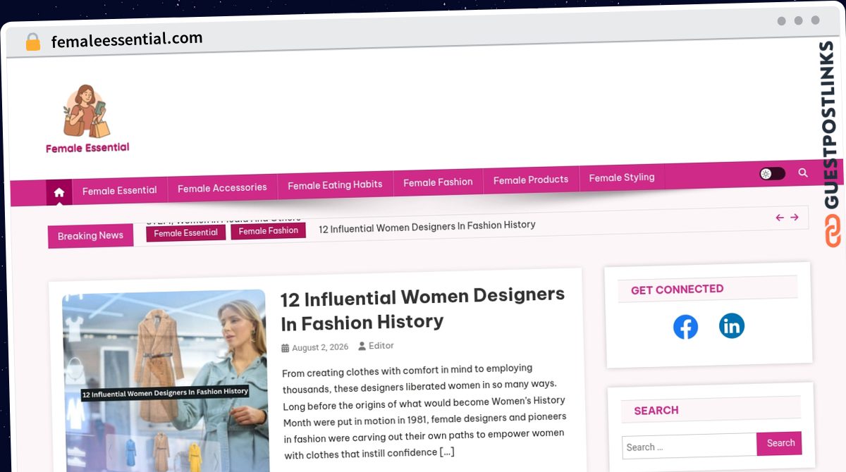 Publish Guest Post on femaleessential.com