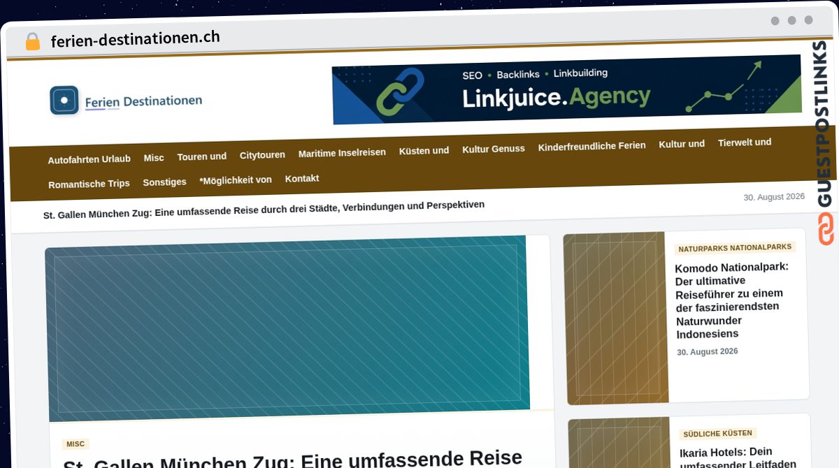 Publish Guest Post on ferien-destinationen.ch