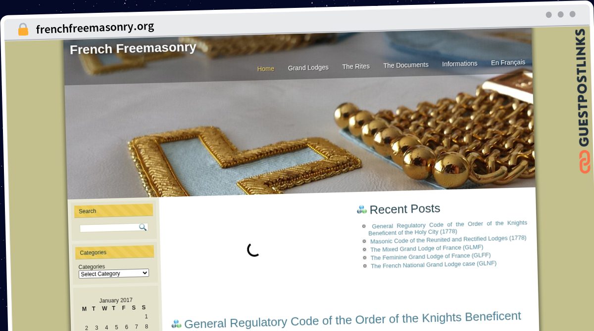 Publish Guest Post on frenchfreemasonry.org