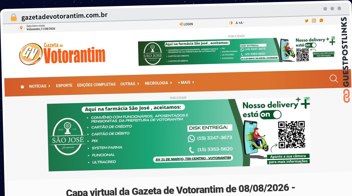 Publish Guest Post on gazetadevotorantim.com.br