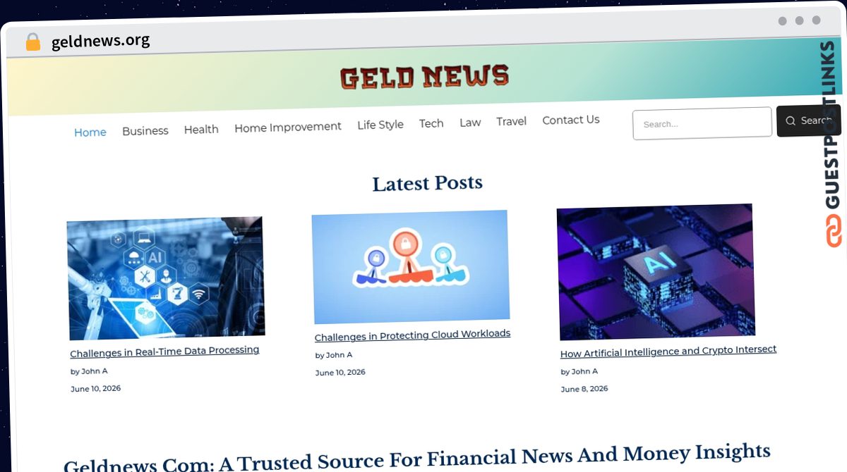 Publish Guest Post on geldnews.org
