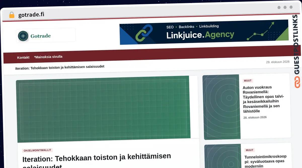 Publish Guest Post on gotrade.fi