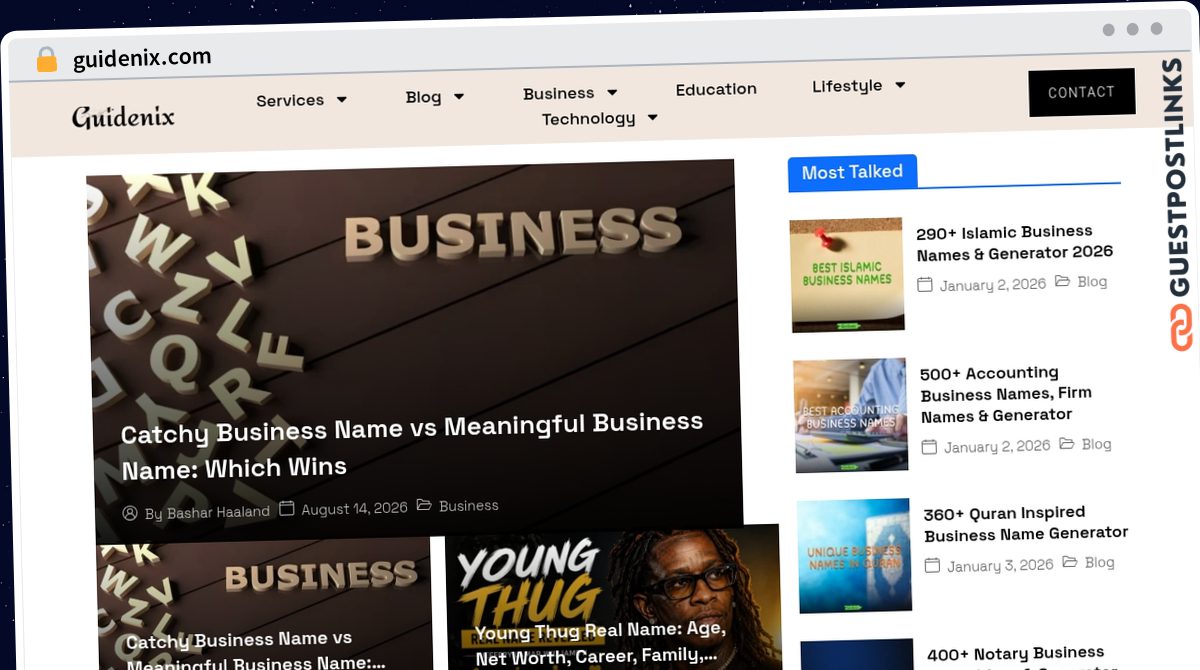 Publish Guest Post on guidenix.com