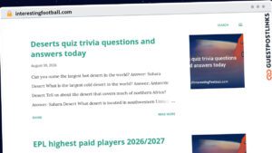 Publish Guest Post on interestingfootball.com