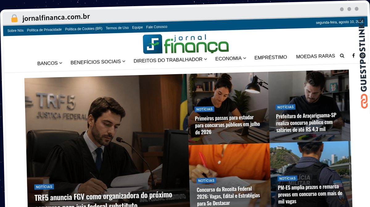 Publish Guest Post on jornalfinanca.com.br