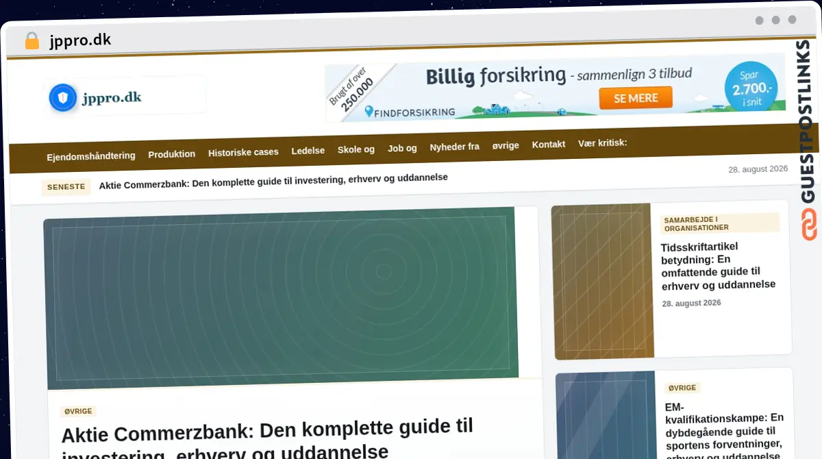 Publish Guest Post on jppro.dk