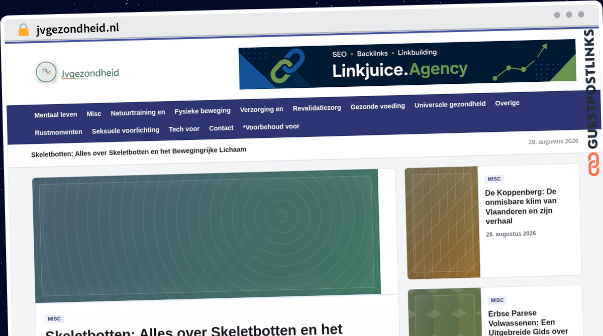 Publish Guest Post on jvgezondheid.nl