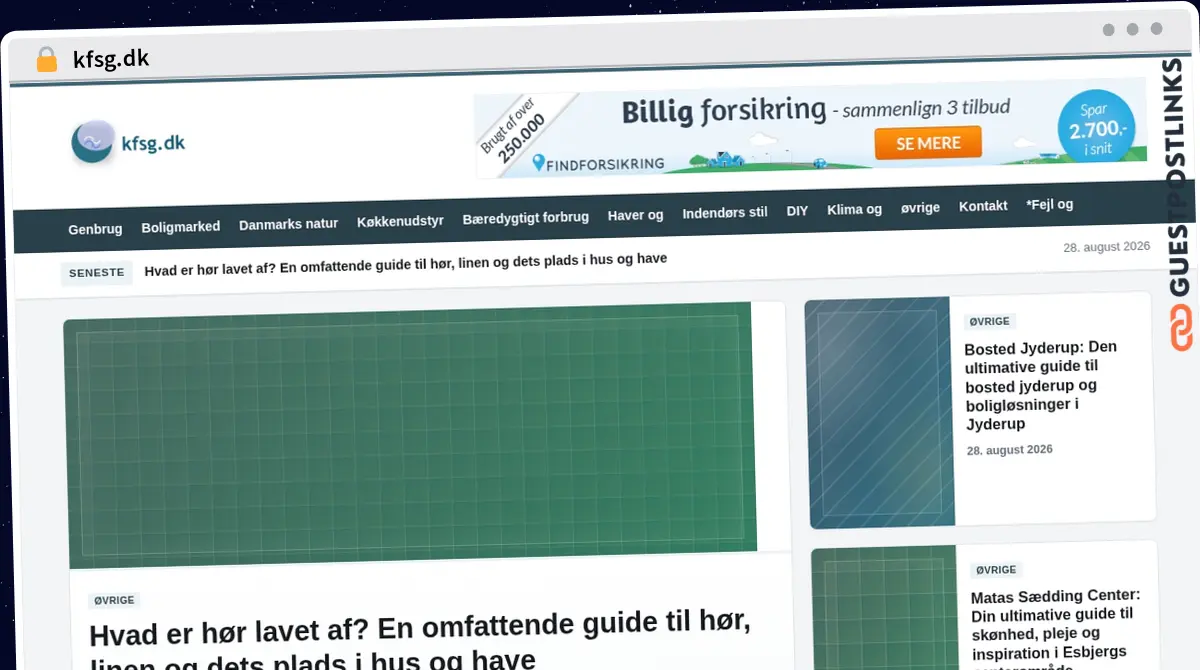 Publish Guest Post on kfsg.dk